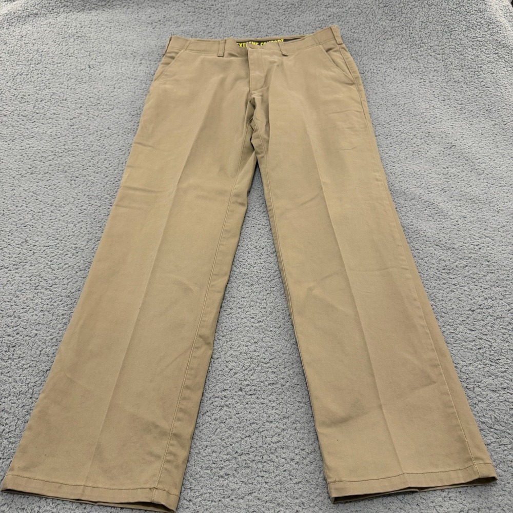 Lee Extreme Comfort Straight Fit Khaki Pants Mens 34x32 Tan Chinos Performance